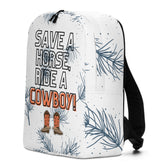 Save A Horse Ride A Cowboy Minimalist Backpack